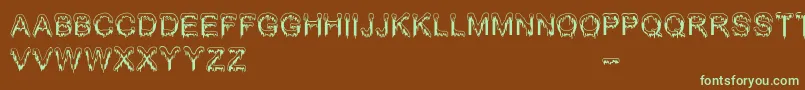 JizzMassBc Font – Green Fonts on Brown Background