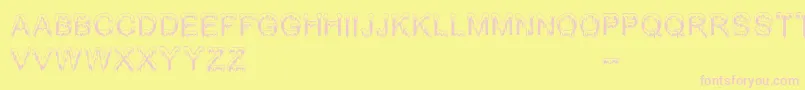 JizzMassBc Font – Pink Fonts on Yellow Background