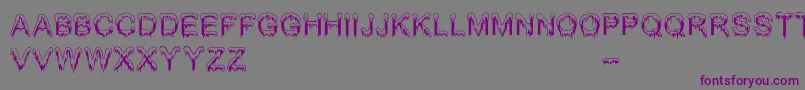 JizzMassBc-Schriftart – Violette Schriften auf grauem Hintergrund