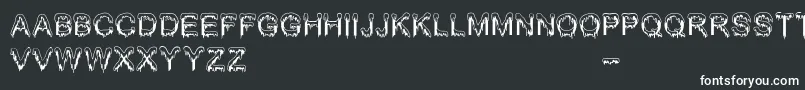 JizzMassBc-fontti – valkoiset fontit mustalla taustalla