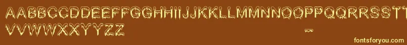 JizzMassBc Font – Yellow Fonts on Brown Background