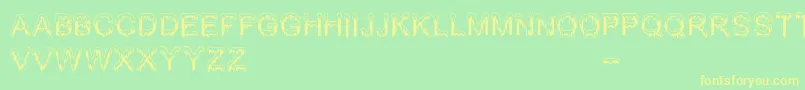 fuente JizzMassBc – Fuentes Amarillas Sobre Fondo Verde