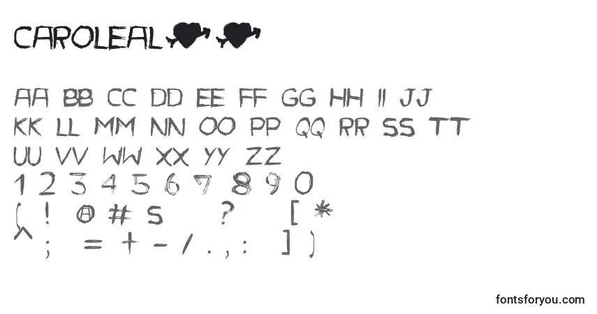 Czcionka CarolEAlРё – alfabet, cyfry, specjalne znaki