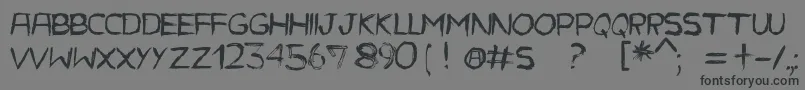 CarolEAlРё-Schriftart – Schwarze Schriften auf grauem Hintergrund