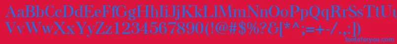 Czcionka ElseLtSemiBold – niebieskie czcionki na czerwonym tle