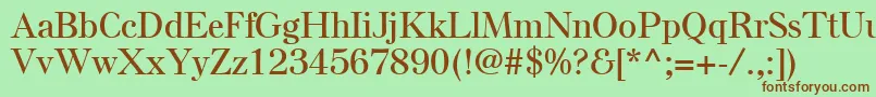 ElseLtSemiBold-fontti – ruskeat fontit vihreällä taustalla
