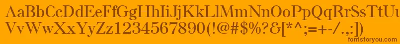 ElseLtSemiBold Font – Brown Fonts on Orange Background