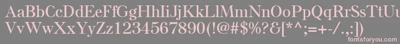 ElseLtSemiBold-fontti – vaaleanpunaiset fontit harmaalla taustalla