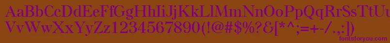 ElseLtSemiBold-fontti – violetit fontit ruskealla taustalla