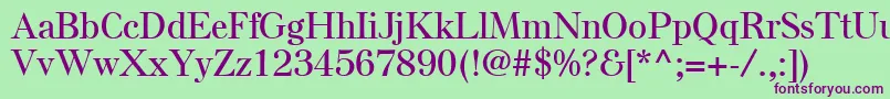 フォントElseLtSemiBold – 緑の背景に紫のフォント