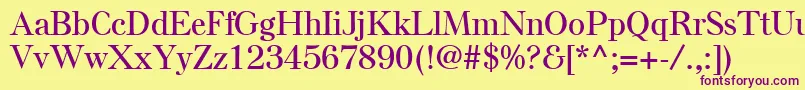 ElseLtSemiBold-Schriftart – Violette Schriften auf gelbem Hintergrund