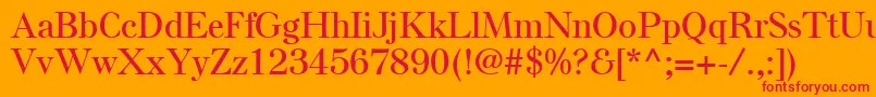 ElseLtSemiBold Font – Red Fonts on Orange Background