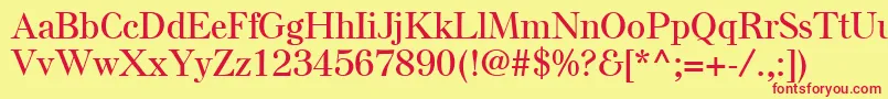 ElseLtSemiBold-Schriftart – Rote Schriften auf gelbem Hintergrund
