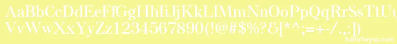 フォントElseLtSemiBold – 黄色い背景に白い文字