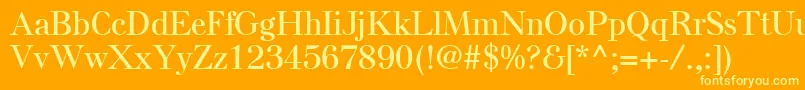 フォントElseLtSemiBold – オレンジの背景に黄色の文字