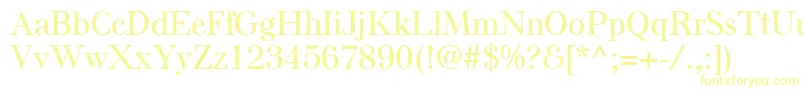ElseLtSemiBold-fontti – keltaiset fontit valkoisella taustalla