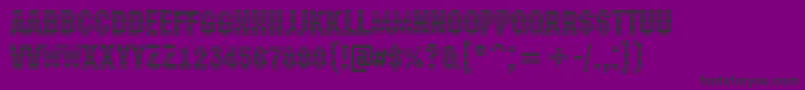 Шрифт AMachinanovastrmini – чёрные шрифты на фиолетовом фоне