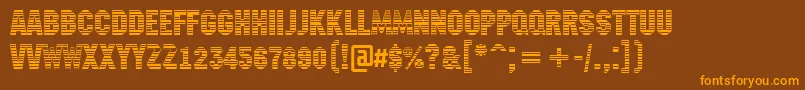 AMachinanovastrmini Font – Orange Fonts on Brown Background
