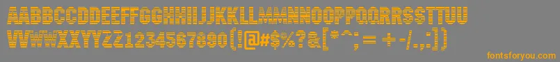AMachinanovastrmini Font – Orange Fonts on Gray Background