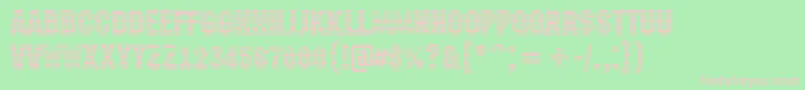 AMachinanovastrmini Font – Pink Fonts on Green Background