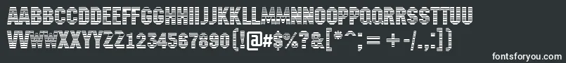 Шрифт AMachinanovastrmini – белые шрифты на чёрном фоне