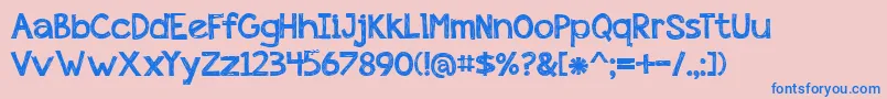 BmdAppleberry Font – Blue Fonts on Pink Background