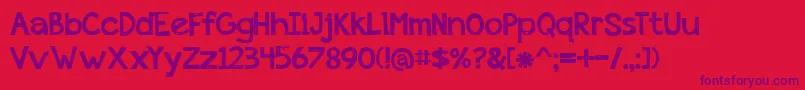 BmdAppleberry-Schriftart – Violette Schriften auf rotem Hintergrund