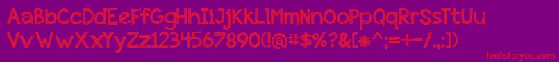 BmdAppleberry Font – Red Fonts on Purple Background