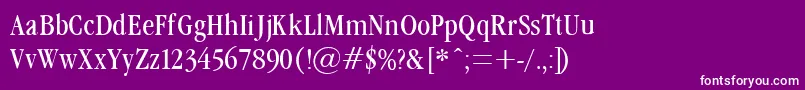 GaramondCond40Lighta Font – White Fonts on Purple Background