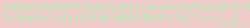 Olives Font – Green Fonts on Pink Background