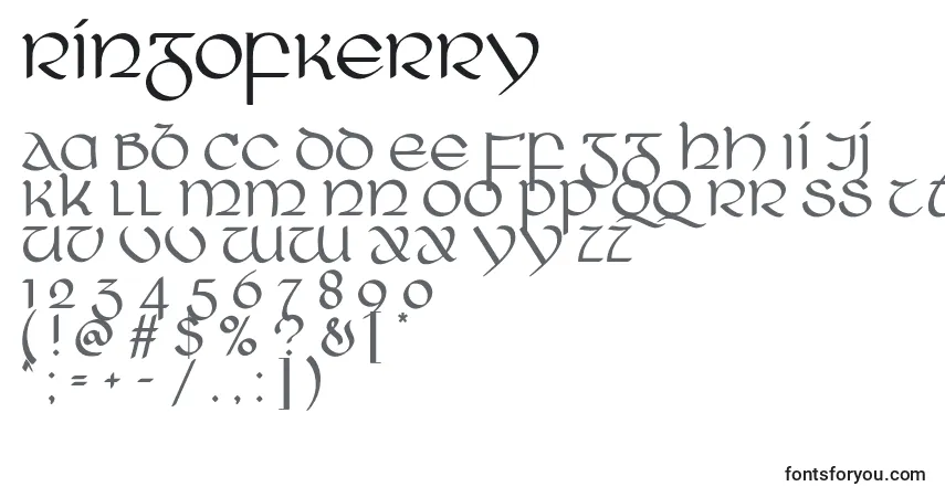 A fonte RingOfKerry – alfabeto, números, caracteres especiais