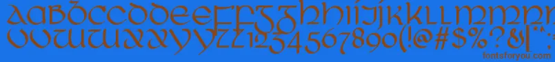 Шрифт RingOfKerry – коричневые шрифты на синем фоне