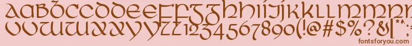 RingOfKerry Font – Brown Fonts on Pink Background