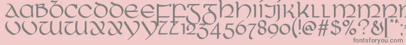RingOfKerry Font – Gray Fonts on Pink Background