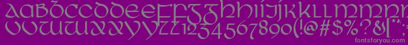 RingOfKerry Font – Gray Fonts on Purple Background