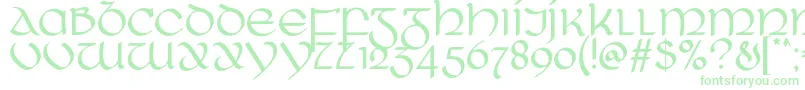 Czcionka RingOfKerry – zielone czcionki na białym tle