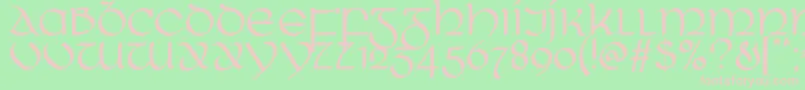 RingOfKerry Font – Pink Fonts on Green Background