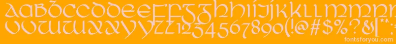 RingOfKerry Font – Pink Fonts on Orange Background