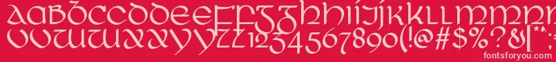 RingOfKerry Font – Pink Fonts on Red Background