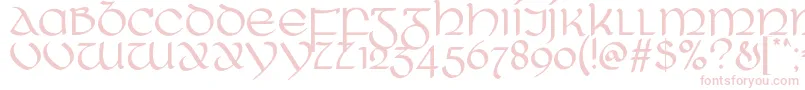 フォントRingOfKerry – 白い背景にピンクのフォント