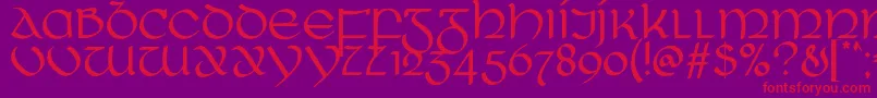 RingOfKerry Font – Red Fonts on Purple Background