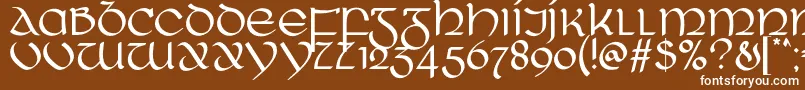 RingOfKerry Font – White Fonts on Brown Background