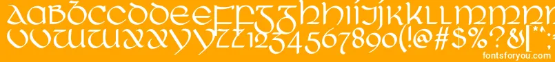 RingOfKerry Font – White Fonts on Orange Background