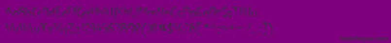 Luteous-Schriftart – Schwarze Schriften auf violettem Hintergrund