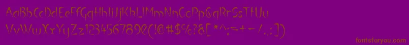 Luteous Font – Brown Fonts on Purple Background