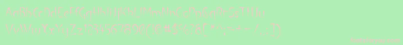 Luteous Font – Pink Fonts on Green Background