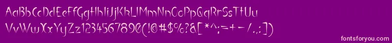 Luteous Font – Pink Fonts on Purple Background