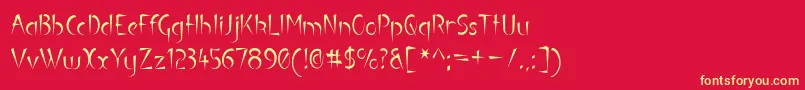 Luteous Font – Yellow Fonts on Red Background