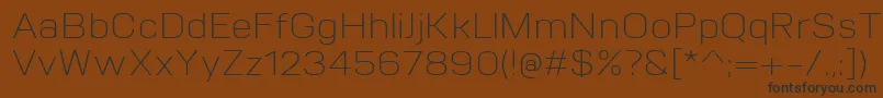 VitroLight Font – Black Fonts on Brown Background