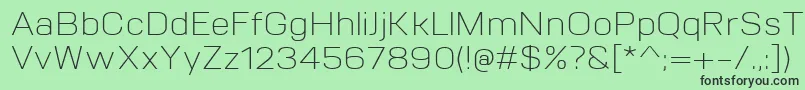 VitroLight Font – Black Fonts on Green Background